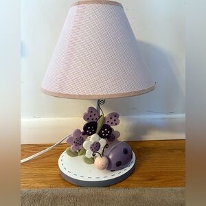Lambs & Ivy ‘Luv Bugs’ ladybug butterfly pattern nursery lamp